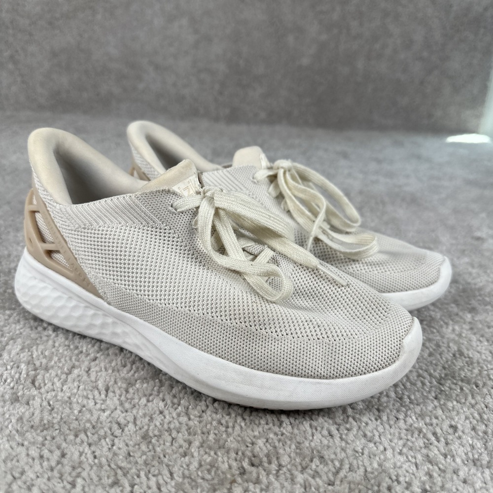 Kizik Athens Hands-Free Sneakers Womens 8.5 Mens 7 Cream Tan DATHWC06-1D